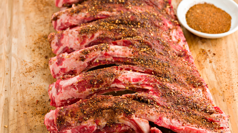 Dry-rubbed beef ribs