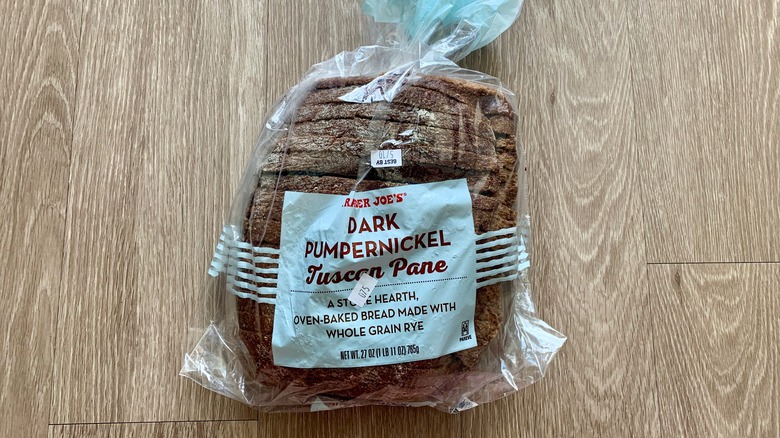 Trader Joe's pumpernickel bread package