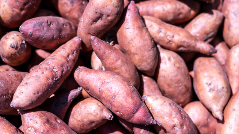 purple orange sweet potatoes