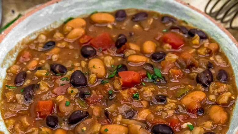 bowl of Moroccan chili