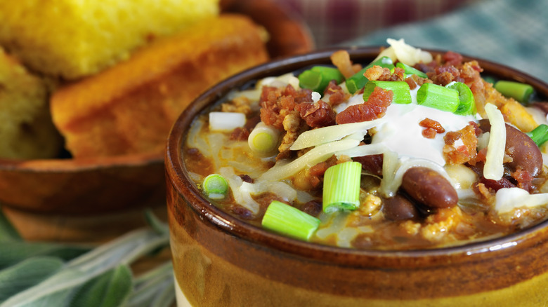 bowl of turkey chili