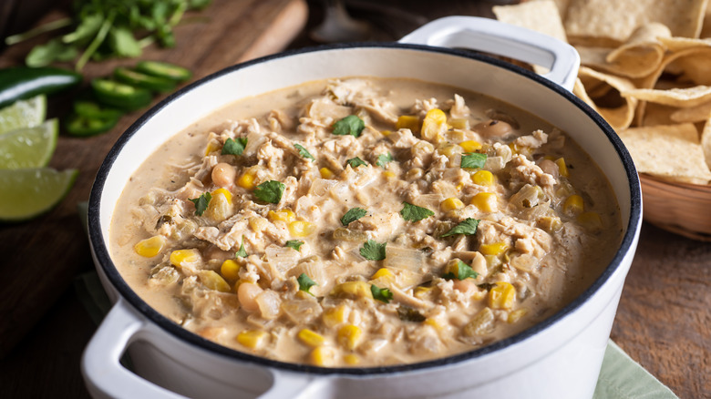 white chili in a pot