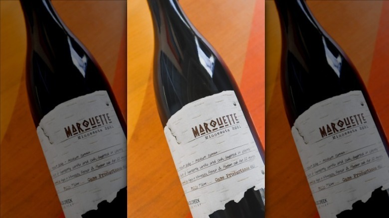 Marquette wine bottle