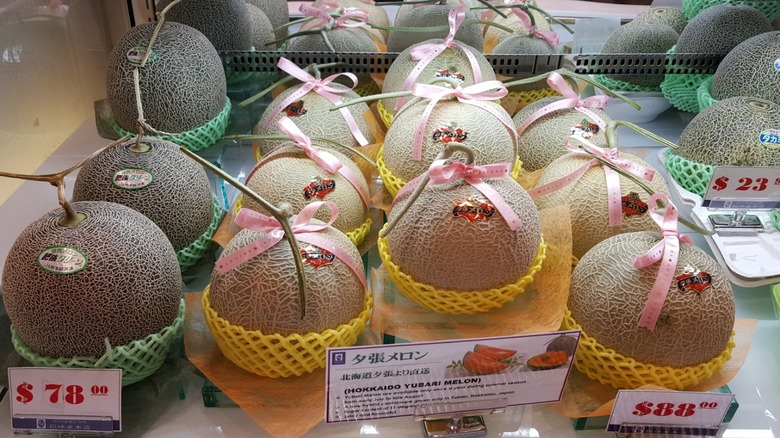 Yubari King melons at grocer