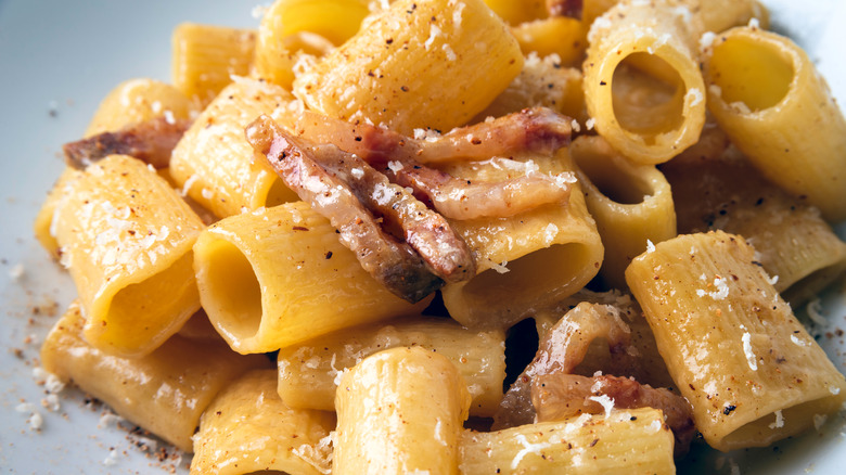 Rigatoni in gricia sauce