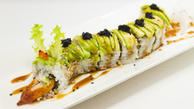 Caterpillar sushi roll