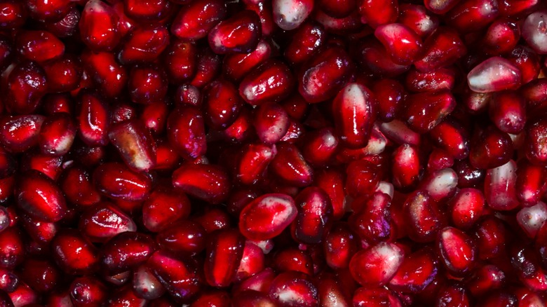 Close up of pomegranate seeds