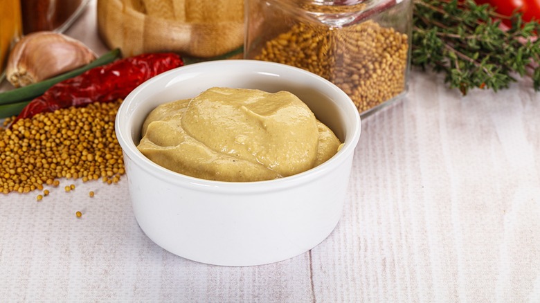 Dijon mustard in a bowl