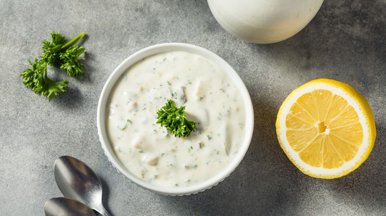 Ranch dressing with lemon and herbs