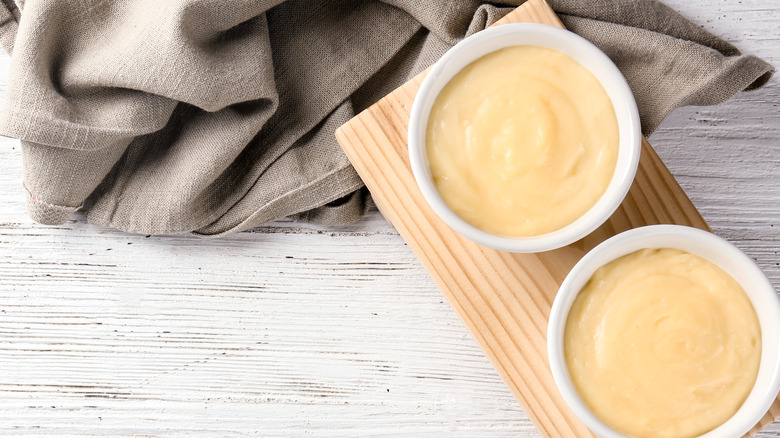 Homemade vanilla pudding 