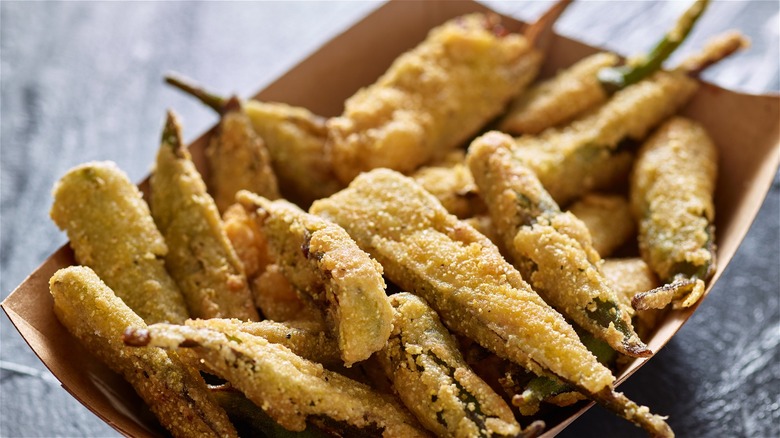 Crispy fried okra