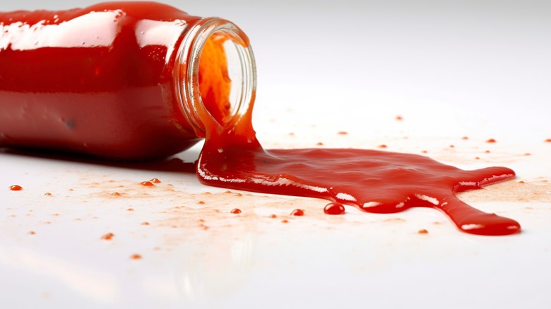 Spilled ketchup
