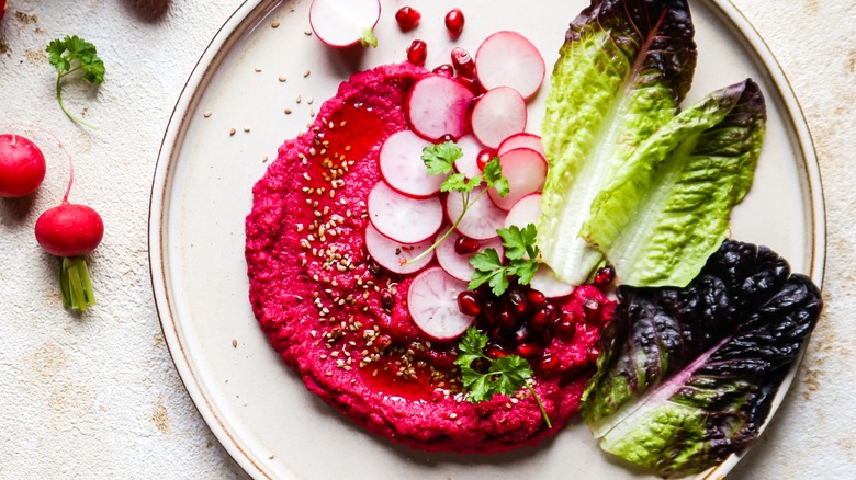 pureed radish and beets