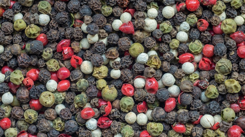 pile of rainbow peppercorns