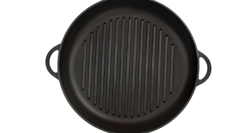 grill pan on white background