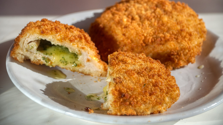 Plate of chicken Kiev