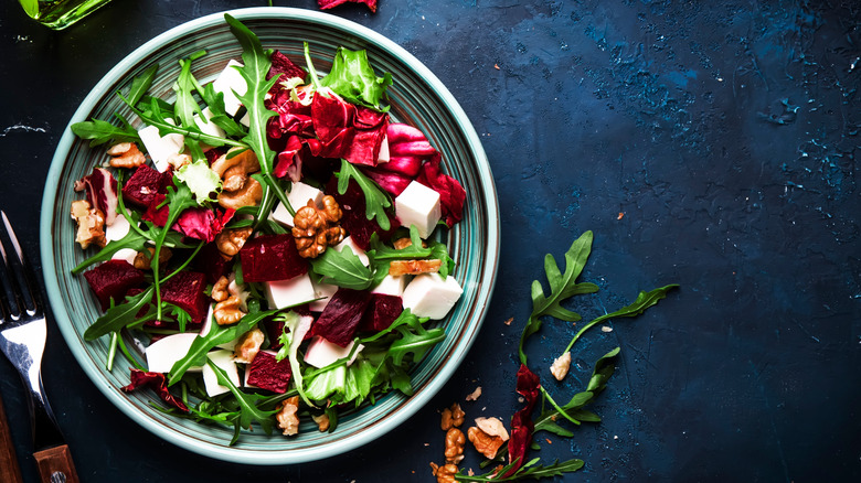 Beet salad in bowl