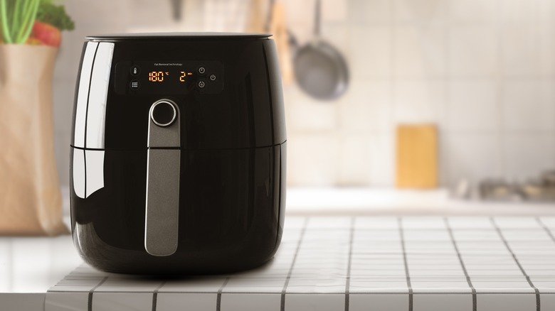 An air fryer on a table