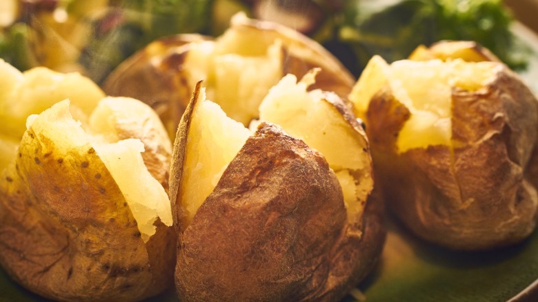 sliced baked potatoes