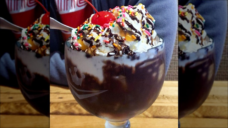 Splitsville ice cream sundae