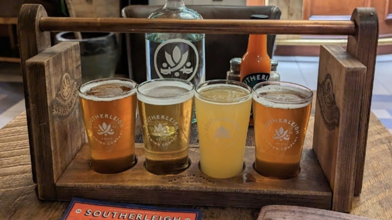 Beer flight at Southerleigh