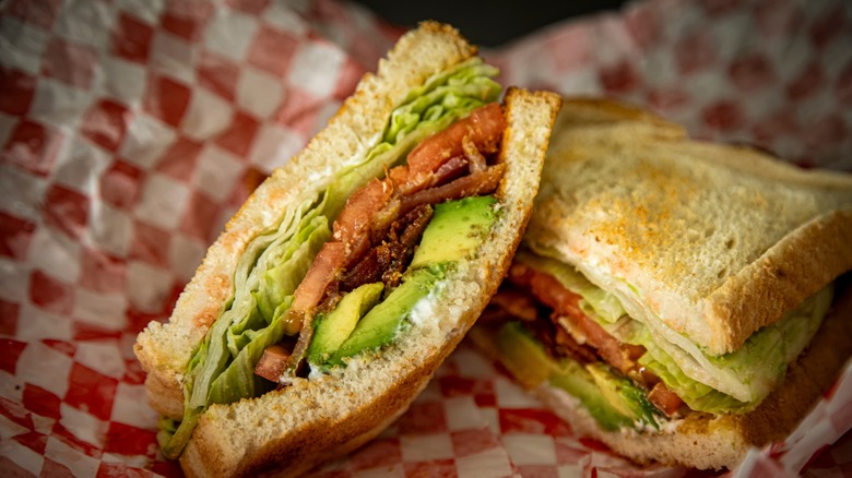 BLT sandwich with avocado