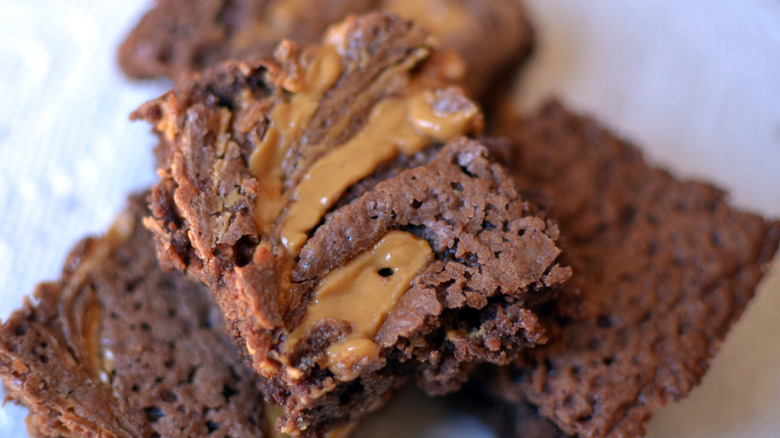 Peanut butter swirl brownies