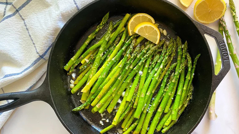 Cast Iron Pan-Fried Asparagus