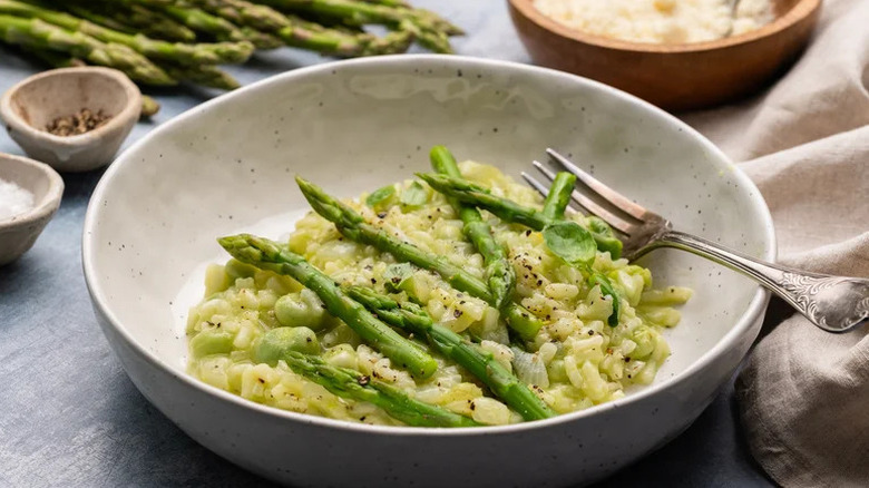 Garden Fresh Asparagus and Broad Bean Risotto