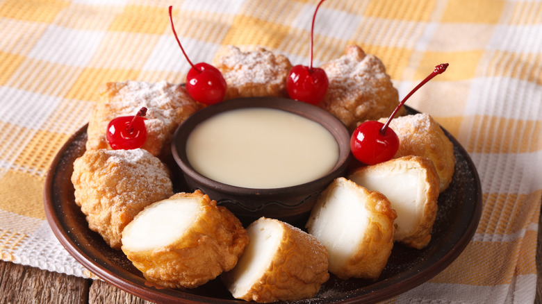 leche frita on plate