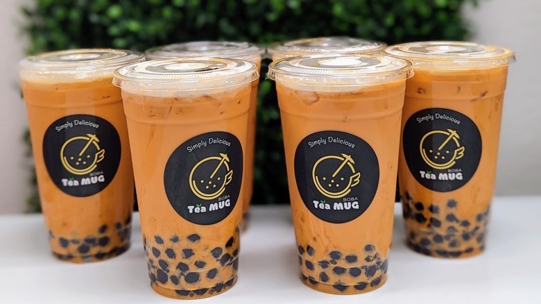 Sea Cream Thai Tea Boba