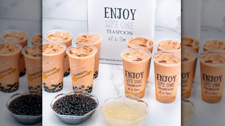 Teaspoon milk tea t box