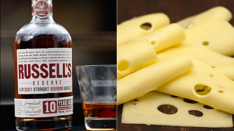 Russell's Reserve and swiss cheese slices