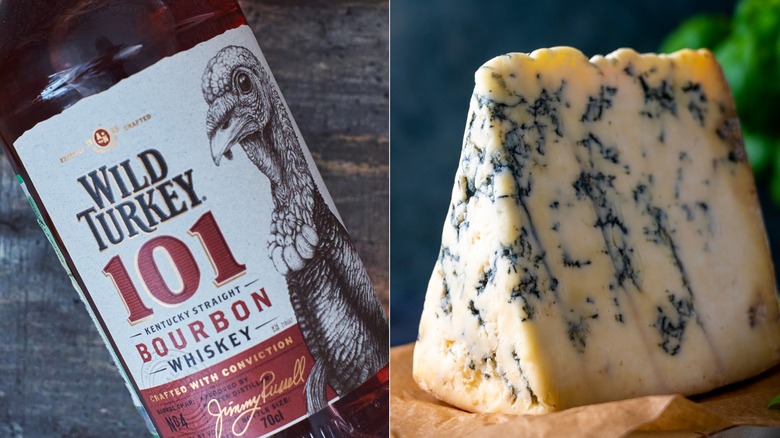 Wild Turkey 101 and roquefort