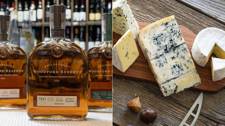 Woodford Reserve and blue cheese