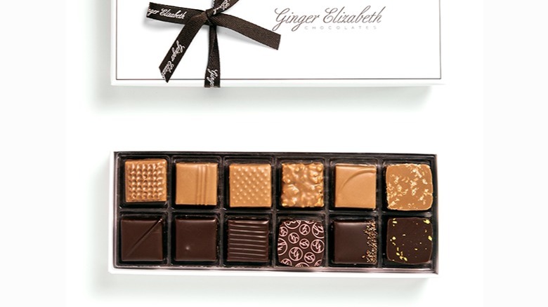 Box of Ginger Elizabeth chocolates