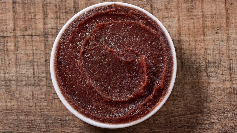 red bean paste in bowl