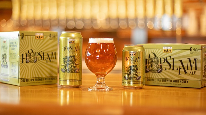 Cans of Hopslam beer