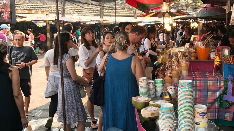 people at Chatuchak Market