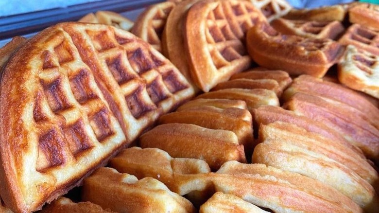 rows of waffles