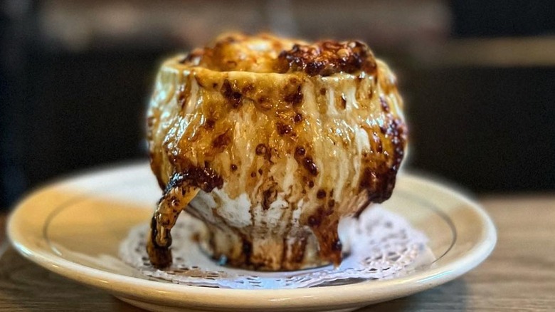 French onion soup with cheese