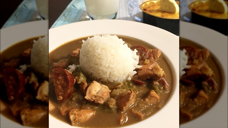 bowl of chunky gumbo