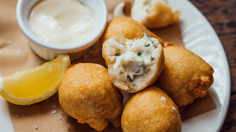 blue crab beignets