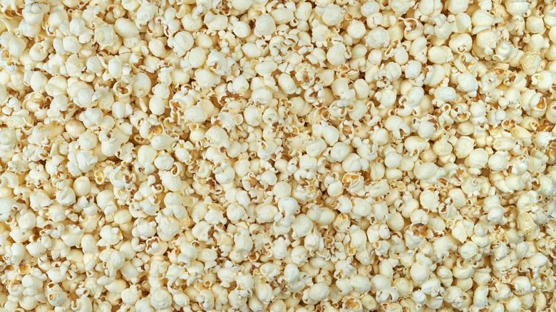 Popped popcorn background