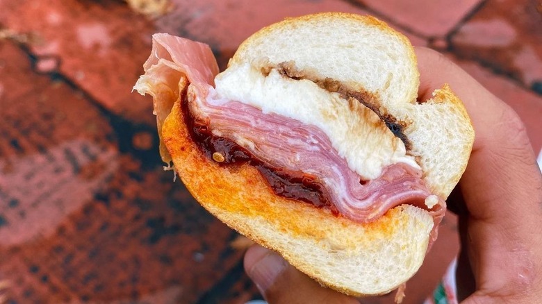 mozzarella prosciutto sandwich