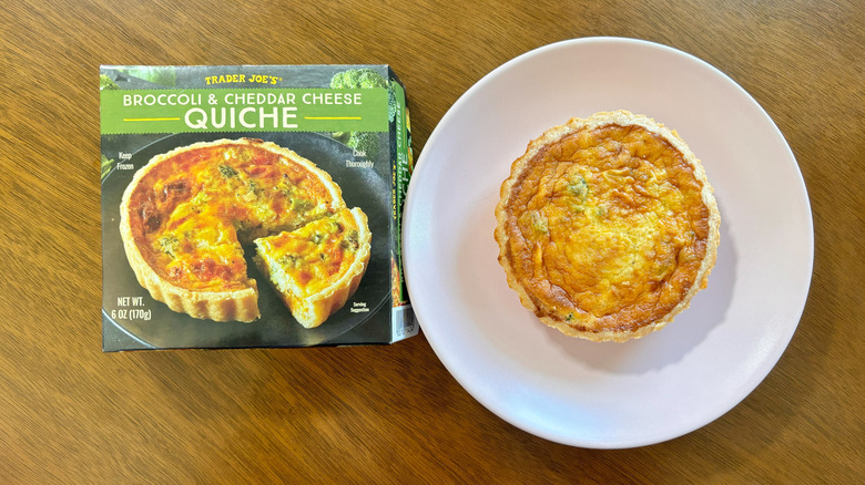 Trader Joe's broccoli cheddar quiche