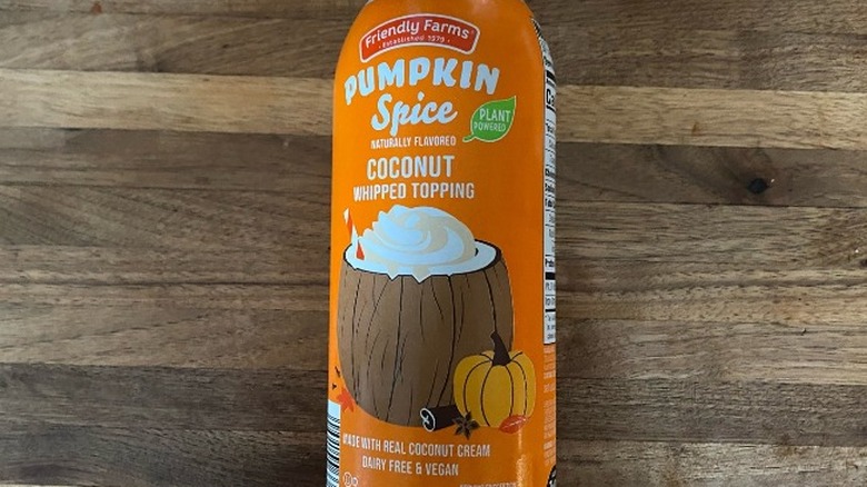 Pumpkin spice coconut whipped topping