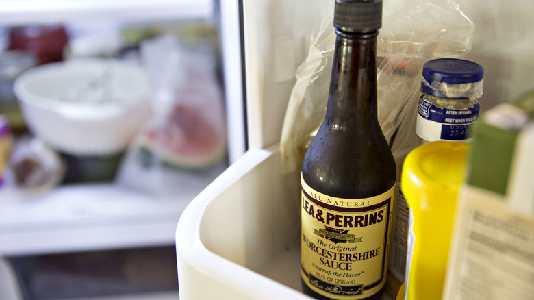 Worcestershire sauce in the fridge