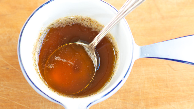 Brown butter in crock