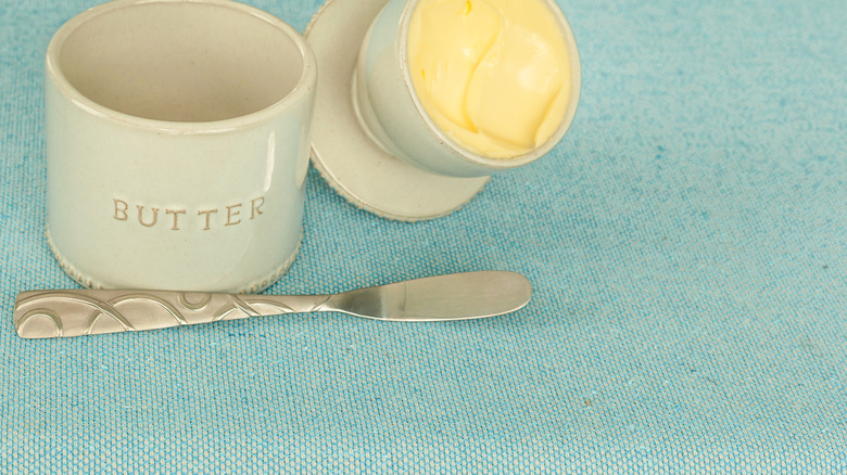 Butter bell on counter